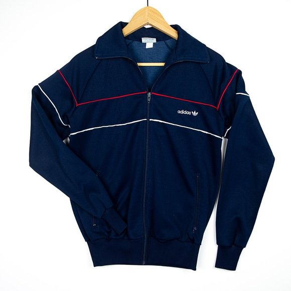 navy blue adidas track jacket